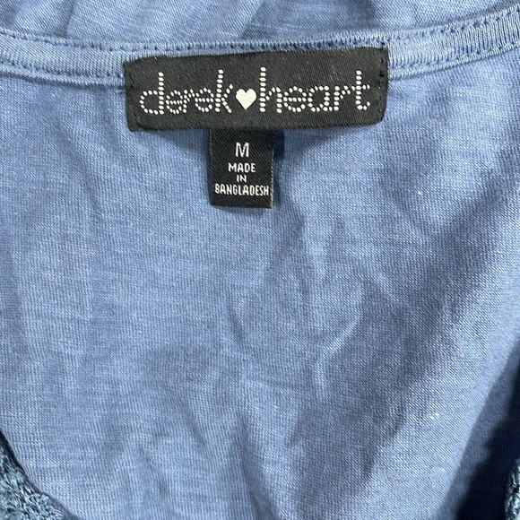 Derek Heart Knit Lace Trim Long Sleeve Peasant Top - Picture 6 of 6